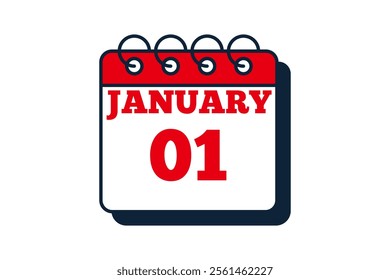 1 December calendar icon text page monthly web design on red, black and white background vector, icon, or illustration with the month of December 1