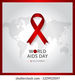 1 december world aids day concept design vector illustration