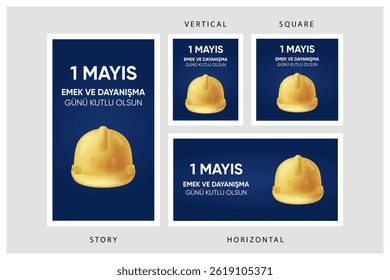 1 de maio Emek ve Dayanışma Günü kutlu olsun. Tradução do inglês: Happy May 1 Labor and Solidarity Day.