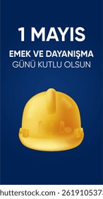 1 de maio Emek ve Dayanışma Günü kutlu olsun. Tradução do inglês: Happy May 1 Labor and Solidarity Day.