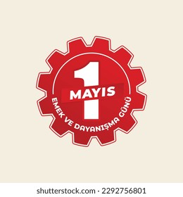 1 Mayıs Emek ve Dayanışma Günü, May 1st Labor Day, İşçi Bayramı, amblem, badge, emblem, wheel, çark