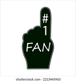 #1 fan glove icon vector illustration symbol