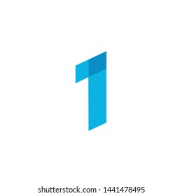 1 First Number One Modern Logo Vector