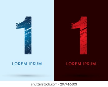 1 ,Font Cool and Hot, Ice and Fire, grunge destroy, graphic vector.