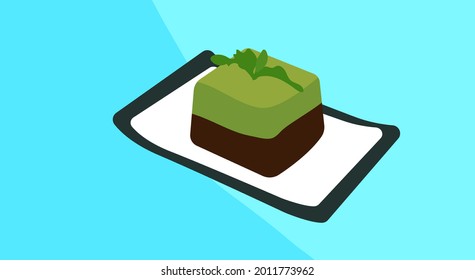 1 green tea chocolate cake