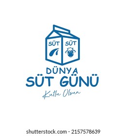 1 Haziran Dünya Süt Günü Kutlu Olsun
box milk packaging and "world milk day" text