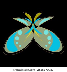 1 highly detailed butterfly icons  Butterflies with a pattern. The composition contains flowers. 