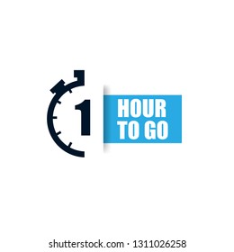 1 Hour Go Sign Labelstickerbanner Stock Vector (Royalty Free ...