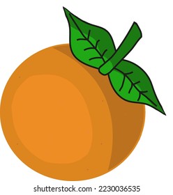1 ilustración de una naranja