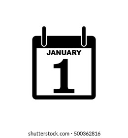 1 january calendar, the first day of the year