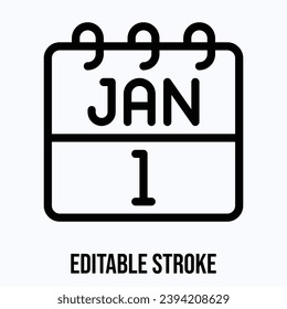 1 January Calendar, New Year Calendar, Vector Calendar.
