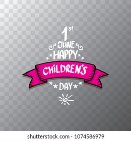 1 june international childrens day background. happy Children day label or greeting card. kids day poster