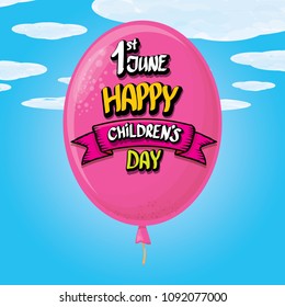 1 june international childrens day background. happy Children day greeting card. kids day poster