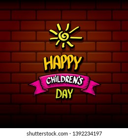 1 june international childrens day background. happy Children day label or greeting card. kids day poster 