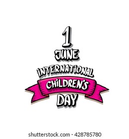 1 june international childrens day background. happy Children day greeting card. kids day poster. Children day banner