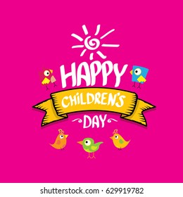 1 June International Childrens Day Background. Happy Children Day Greeting Card. Kids Day Poster