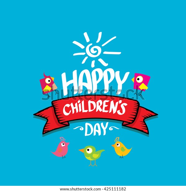 6 月1 日国际儿童节背景 快乐儿童节问候卡 儿童节海报库存矢量图 免版税