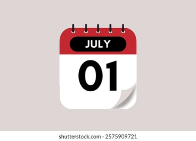 1 June month single day vector, illustration, calendar with maroon, rose and white color background calendar June 1