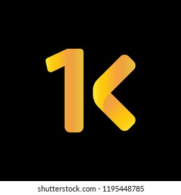 1 K letter vector design concept