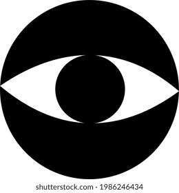 1 ojo negro redondo grande