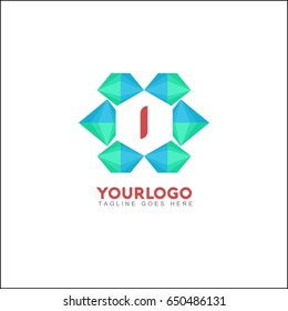 1 letter abstract paper. Mountains media is a vector logo template. Triangle shape logotype for business and creative company.