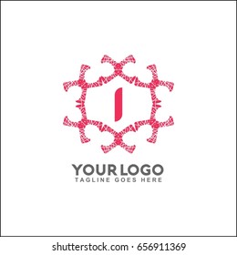 1 letter crest logo. Alphabet logotype vector design.