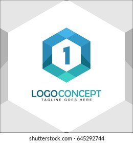 1 Letter Logo Icon Mosaic Pattern Design template Element