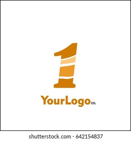 1 letter wave Logo Template vector illustration and nature icon vector