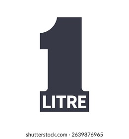 1 liter sign mark estimated template