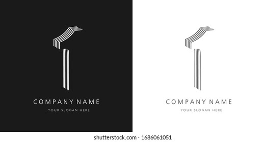 1 logo number modern design