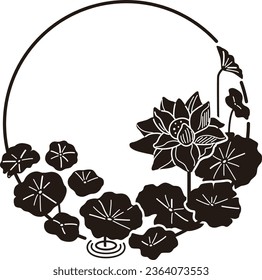 1 lotus flower frame (black)