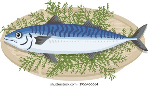 1 of mackerel heaped on a basket