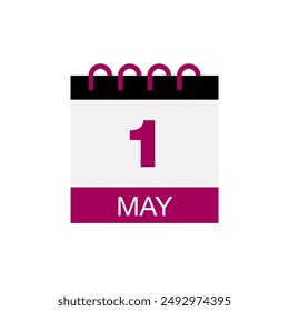 1 may calendar date icon vector eps