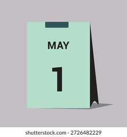 1 may calendar date icon minimal desk calendar vector illustration