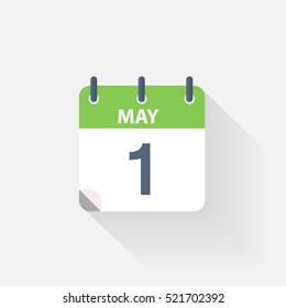 1 may calendar icon on grey background