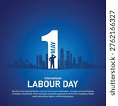1 May Day concept banner, poster, social media post, postcard, background, backdrop, greetings card, web banner, template, cover design etc. workers day creative. international labour day creative