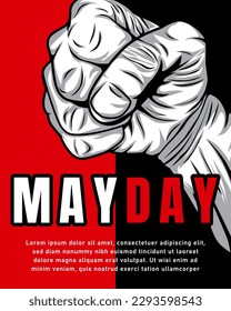 1 May international workers labor day poster