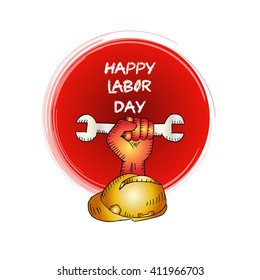 1 may - labor day. vector labor day poster.