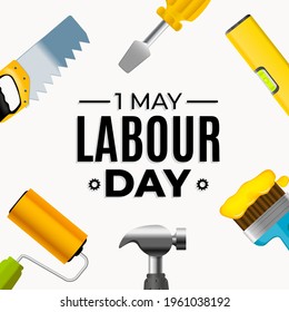 1 May Labour Day Background Vector Illustration EPS10
