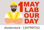 1 may labour day poster,vector illustration, flat style