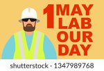 1 may labour day poster,vector illustration, flat style