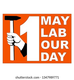 1 may labour day poster,vector illustration, flat style