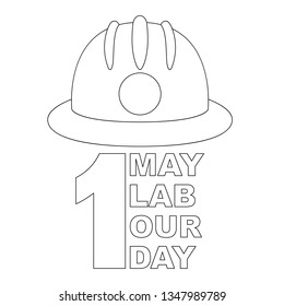 1 may labour day poster,vector illustration,  lining draw