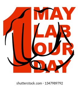 1 may labour day poster,vector illustration, flat style