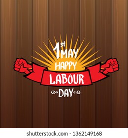 1 may - labour day. vector labour day poster or banner 