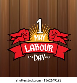 1 may - labour day. vector labour day poster or banner 