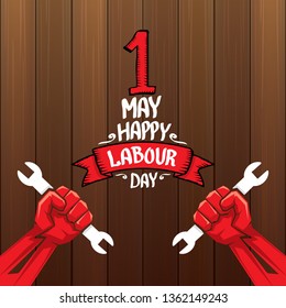 1 may - labour day. vector labour day poster or banner 