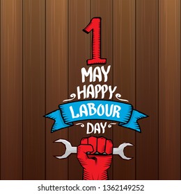 1 may - labour day. vector labour day poster or banner 