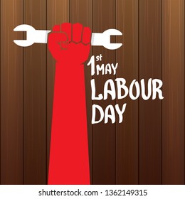 1 may - labour day. vector labour day poster or banner 