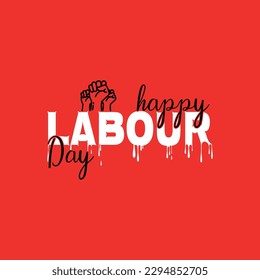 1 de mayo - día del trabajo. afiche del día del trabajo feliz vectorial o diseño de pancartas.